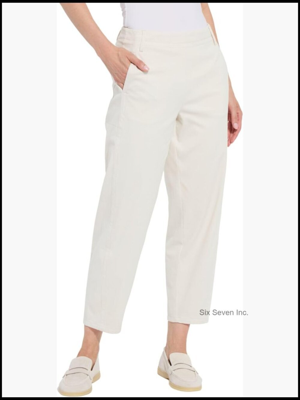 Barrel Leg Pant High Waisted Pull On Wide Leg Trousers